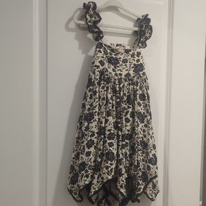 Joie Kids Dress with Black Floral on Cream